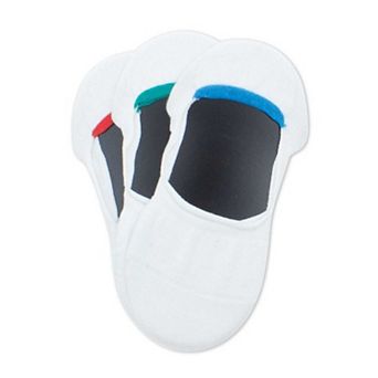 Ultra Invisible Cotton Sneaker Sock Liners With Contrast Heel 3-Pack