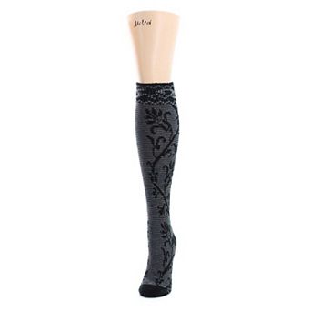 Tech Rose Cotton Blend Knee High Sock
