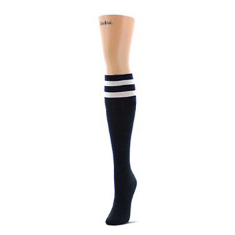 Women's Top Stripe Ribbed Knee High Socks