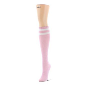 Women's Top Stripe Ribbed Knee High Socks
