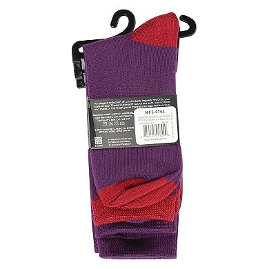 3 Pair Women's Buttersoft Crew Socks - Stripes and Solid Colors