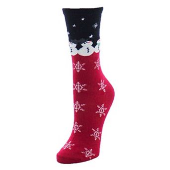 Women's Snowman & Snowflake Crew Socks