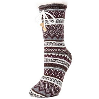 Mojave Sherpa Lined Non-Skid Crew Socks