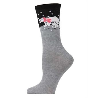 Women's Winter Polar Bear Crew Socks