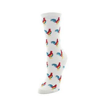 Early Bird Rooster Blend Crew Novelty Socks