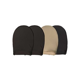 4 Pair Women's Fine-Edge Mule Toe Covers with Cotton Cushioning