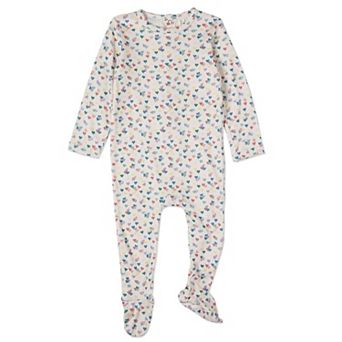 Baby and Toddler Girls "Candied Hearts" Pointelle Footie