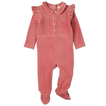 Baby and Toddler Girls "MiniMoi Sport" Cotton Rich Corduroy Ruffled Footie