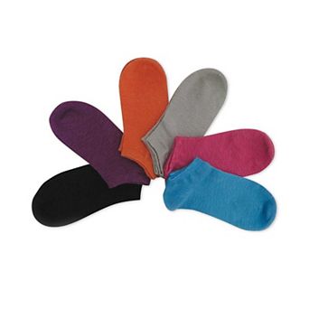 Slub Knit Solid Low-Cut Socks 6-Pack