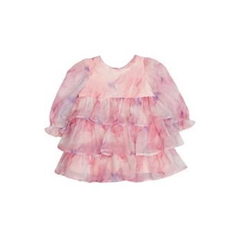 Berry Swirl Watercolor Print Dress