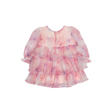 Berry Swirl Watercolor Print Dress