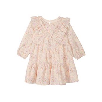 Cinnamon Spice Ruffle Neck Dress