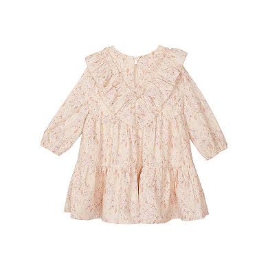 Cinnamon Spice Ruffle Neck Dress