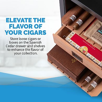 Newair Electric Cigar Humidor with Opti-Temp™, 250-Count