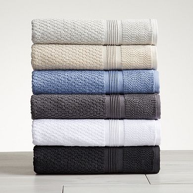 Market & Place 4-Pack Cotton Textured Quick Dry Bath Towel Set