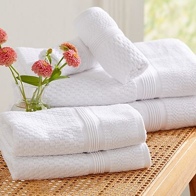 Market & Place 4-Pack Cotton Textured Quick Dry Bath Towel Set