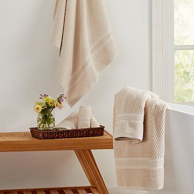 Market & Place 4-Pack Cotton Textured Quick Dry Bath Towel Set