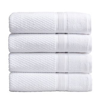 Market & Place 4-Pack Cotton Textured Quick Dry Bath Towel Set