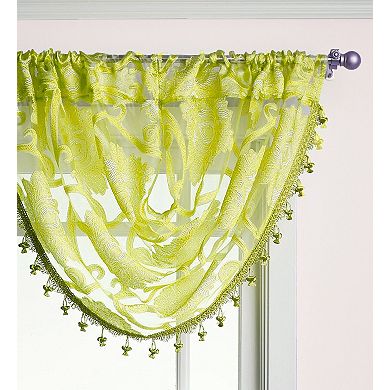 Kate Aurora Organza Sheer Milawi Complete 5 Piece Window Curtain Set