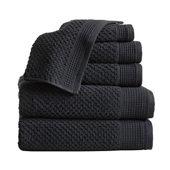 Market & Place 6 pc Cotton Textured Zero Twist Bath Towel Set