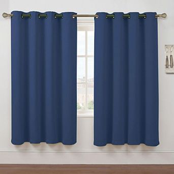 Kate Aurora Set of 2 Thermal Room Darkening Grommet Top Curtains For Small Windows