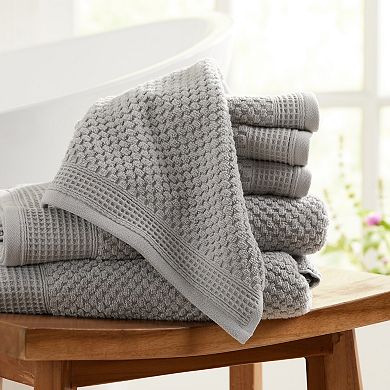 Market & Place 4-Pack Cotton Textured Zero Twist Bath Towel Set