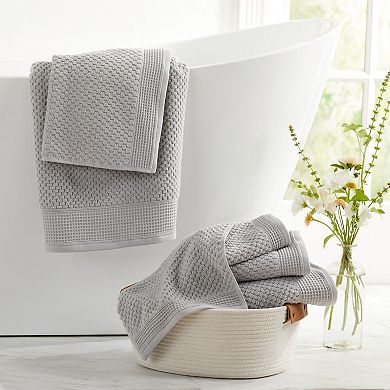 Market & Place 4-Pack Cotton Textured Zero Twist Bath Towel Set