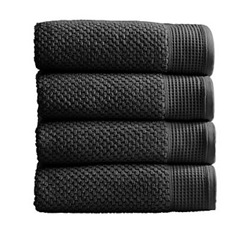 Market & Place 4-Pack Cotton Textured Zero Twist Bath Towel Set