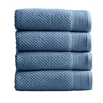 Market & Place 4-Pack Cotton Textured Zero Twist Bath Towel Set