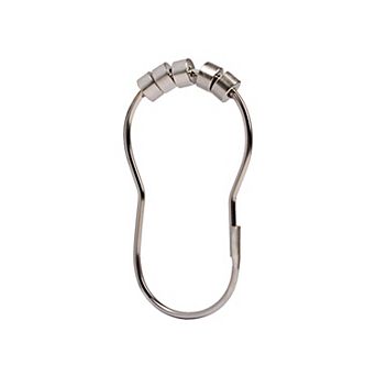 Utopia Alley Rust-Resistant Metal Shower Curtain Hooks with Closed Buckle for Bathroom- Set of 12