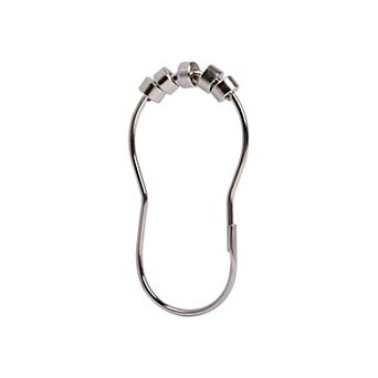 Utopia Alley Rust-Resistant Metal Shower Curtain Hooks with Closed Buckle for Bathroom- Set of 12