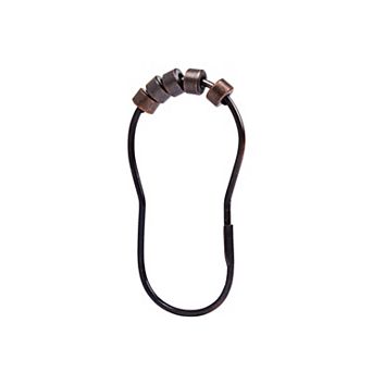 Utopia Alley Rust-Resistant Metal Shower Curtain Hooks with Closed Buckle for Bathroom- Set of 12