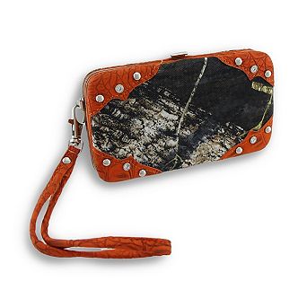 Forest Camouflage iPhone 5 5s Wallet Wristlet With Mock Croc Trim