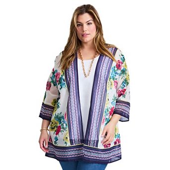 Avenue Women's Plus Size Bell Sleeve wrap
