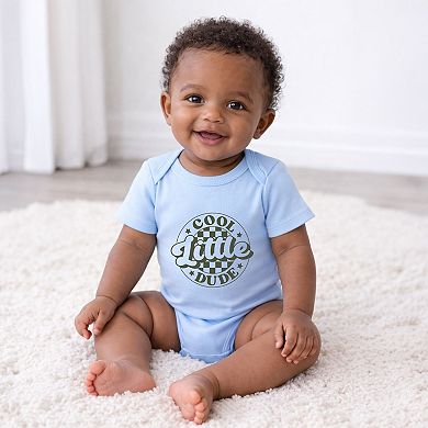 Cool Little Dude Checkered - Infant Short Sleeve Graphic Bodysuit