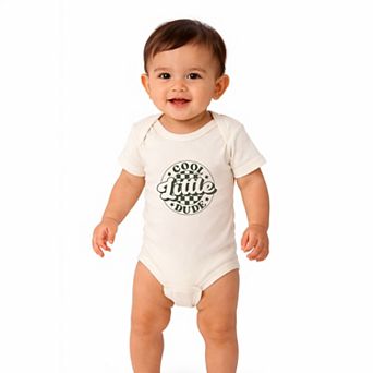 Cool Little Dude Checkered - Infant Short Sleeve Graphic Bodysuit