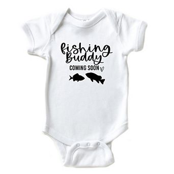 Fishing Buddy Coming Soon - Infant Short Sleeve Graphic Bodysuit