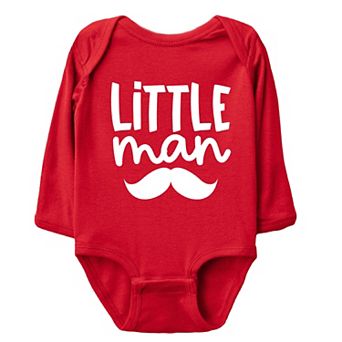 Little Man Mustache - Infant Long Sleeve Bodysuit