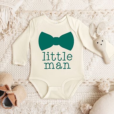 Little Man Bow Tie - Infant Long Sleeve Bodysuit