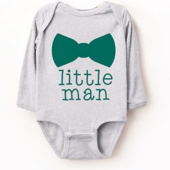 Little Man Bow Tie - Infant Long Sleeve Bodysuit