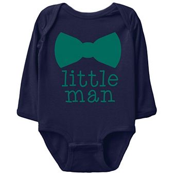 Little Man Bow Tie - Infant Long Sleeve Bodysuit