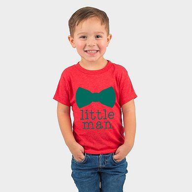 Little Man Bow Tie - Toddler Short Sleeve Graphic T-Shirt