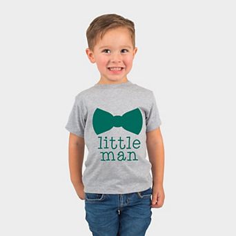 Little Man Bow Tie - Toddler Short Sleeve Graphic T-Shirt