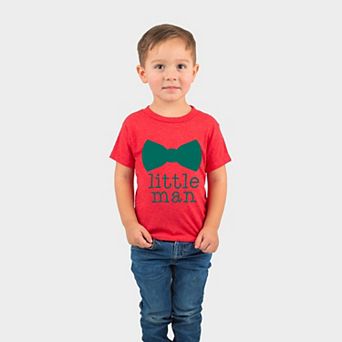 Little Man Bow Tie - Toddler Short Sleeve Graphic T-Shirt
