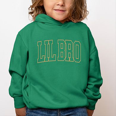 Lil Bro Varsity Outline - Toddler Hoodie