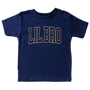 Lil Bro Varsity Outline - Toddler Short Sleeve Graphic T-Shirt