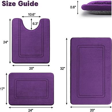 Non-Slip Quick-Dry Shower Mat For Textured Tiles & Bathtubs, Easy Clean