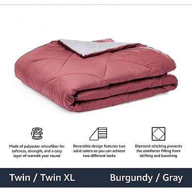 Reversible Lightweight Microfiber All Season Comforter Blanket, Twin/Twin XL