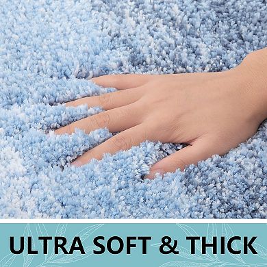 Shaggy Microfiber Bathroom Rug Soft Absorbent Non Slip Washable Thick Plush Bath Mat