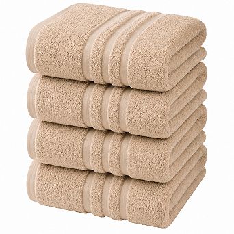 Soft Absorbent Long Staple Cotton Bath Towels Everyday Home Gym Use